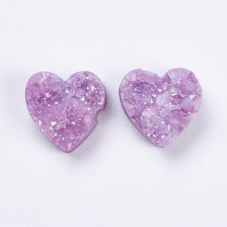 Electroplate Natural Druzy Agate Beads G-E400-03-A03-1