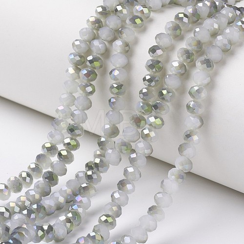 Electroplate Glass Beads Strands EGLA-A034-J8mm-S04-1