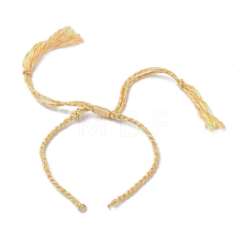 Braided Cotton Cord Bracelet Making MAK-L043-02G-03-1