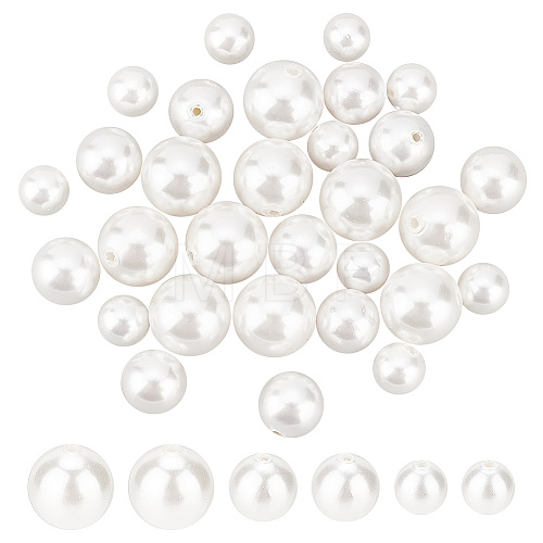   30Pcs 3 Sizes Shell Pearl Beads BSHE-PH0001-21-1