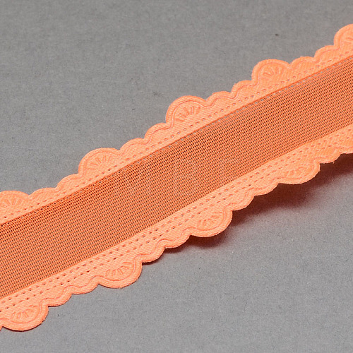 Polyester Lace Organza Ribbon ORIB-S032-07-1
