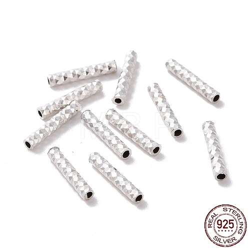 925 Sterling Silver Tube Beads STER-D035-11S-1