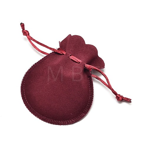 Velvet Bags Drawstring Jewelry Pouches TP-O002-A-07-1