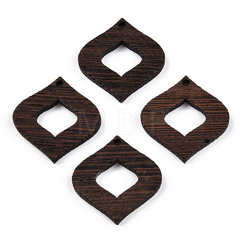 Natural Wenge Wood Pendants WOOD-T023-44-1