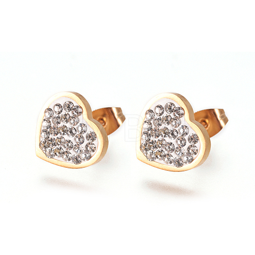 304 Stainless Steel Stud Earrings EJEW-I231-04G-1