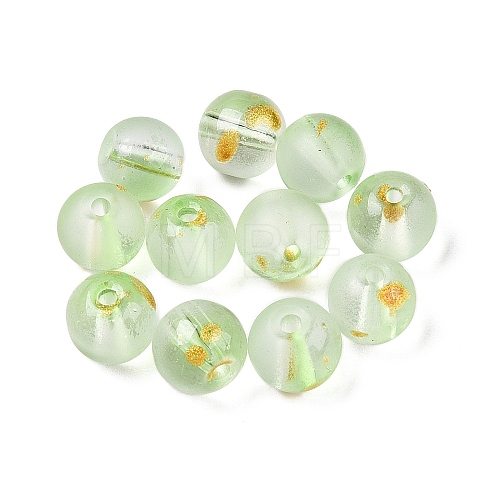 Frosted Baking Painted Glass Beads DGLA-N005-8mm-08-1