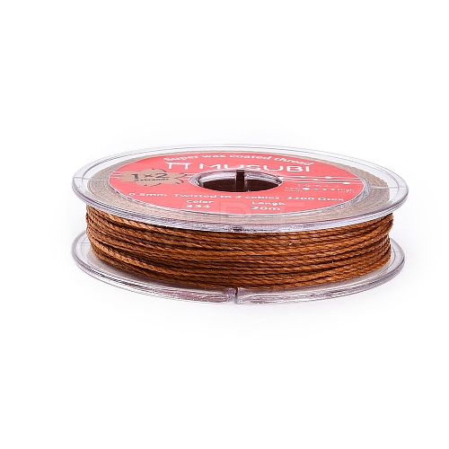 2-Ply Round Waxed Cotton Thread Cords YC-T004-01A-09-1