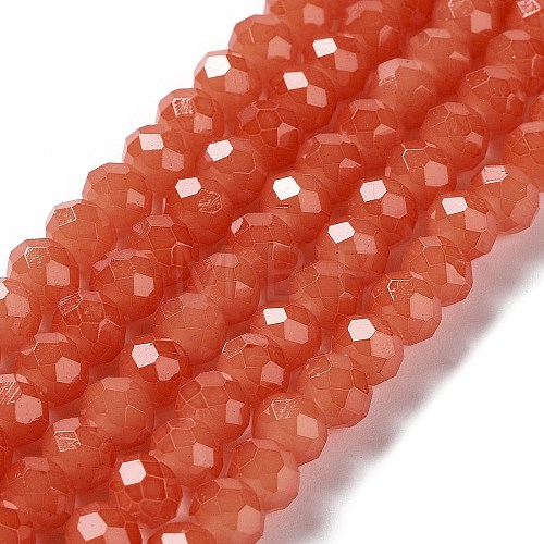 Baking Painted Imitation Jade Glass Bead Strands DGLA-A034-J8MM-A12-1