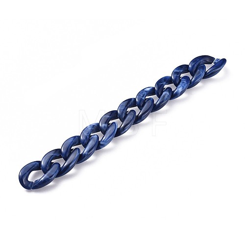 Acrylic Curb Chains X-AJEW-JB00505-03-1