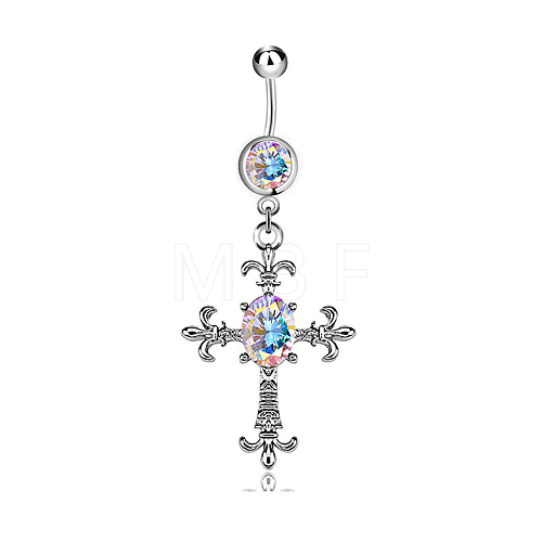 Cross Alloy Body Jewelry RELI-PW0001-066A-1