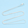 Brass Round Snake Chain Necklace with Lobster Claw Clasps MAK-ZX002-01D-S-1