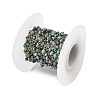 Handmade 304 Stainless Steel & Synthetic Turquoise Beaded Link Chains GL-CBA98C2-05G-2