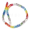 Electroplate Transparent Glass Beads Strands EGLA-K015-14A-2