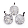 Natural Quartz Crystal Pendants G-I214-E06-2