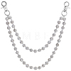 1Pc Polymer Clay Rhinestone Round Beaded Pants Chains AJEW-BM0001-29B-01-1