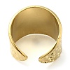 304 Stainless Steel Grooved Open Cuff Ring for Women RJEW-I098-25G-3