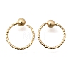 Brass Ball Captive Bead Nose Ring AJEW-G075-01G-01-4