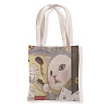 Cat Pattern Canvas Women's Tote Bags PW-WGA189E-12-1