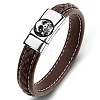 Imitation Leather Flat Cord Bracelet PW-WG72C7E-02-1