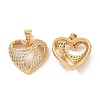 Brass Micro Pave Cubic Zirconia Pendants ZIRC-I063-05G-1