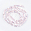 Transparent Electroplate Glass Beads Strands GLAA-F029-2mm-A26-2
