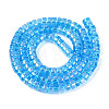 AB Color Plated Transparent Glass Beads Strands GLAA-T026-3x6mm-T07-2