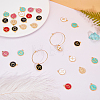 Golden Plated Alloy Enamel Charms ENAM-SC0001-36G-5