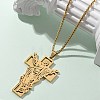 304 Stainless Steel Religion Pendant Necklaces NJEW-Z058-04G-3