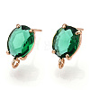 Brass Stud Earring Findings KK-S364-163E-1