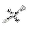304 Stainless Steel Pendants STAS-D207-09AS-2