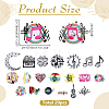 20Pcs Polyester Embroidery Sew on Ornament Accessories PATC-WH0008-256-2