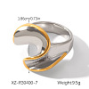 304 Stainless Steel Cuff Open Rings WG230D2-01-1