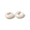 Natural Freshwater Shell Flat Round Beads SHEL-C009-01C-2