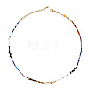 Vintage Round Glass Seed Beaded Necklaces for Women KY5585-1-6