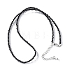 Natural Black Spinel Beaded Necklaces NJEW-K114-A-A20-4