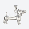 Tarnish Resistant 304 Stainless Steel Puppy Pendants STAS-G175-19P-2