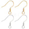 100Pcs 2 Colors Brass Earring Hooks KK-BBC0004-40-1