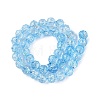 Crackle Transparent Glass Beads Strands GLAA-N063-10mm-05-3