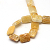 Faceted Rectangle Topaz Jade Beads Strands X-G-R304-13-2