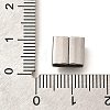 Letter Style 304 Stainless Steel Square Slide Charms STAS-L132-11J-3