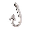 304 Stainless Steel Hook Clasps STAS-C109-13A-AS-1