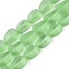 Frosted Handmade Lampwork Beads Strands LAMP-Q041-06C-1
