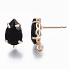 Brass Stud Earring Findings KK-S365-005-B01-3