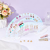 Rainbow with Cloud Laser Acrylic Earring Display Stands DIY-WH0570-25-4