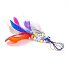 DIY Diamond Painting Hanging Woven Net/Web with Feather Pendant Kits DIY-I084-10-7