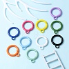 10Pcs Spray Painted Alloy Spring Gate Rings FIND-YW0001-63-6