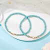 2Pcs 2 Styles Glass Seed Beaded Stretch Bracelet Sets for Women BJEW-JB11373-05-3