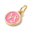 Real 18K Gold Plated Brass Enamel Charms KK-L216-001G-G04-2