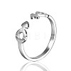 Stylish Adjustable Stainless Steel Gender Symbol Cuff Rings for Women CD3807-9-1