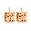 Brass Stud Earrings EJEW-D288-07G-2